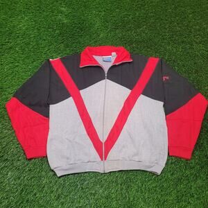 VTG 90s Spalding Track Jacket Mens XXL Color Block Hip Hop Retro Full Zip